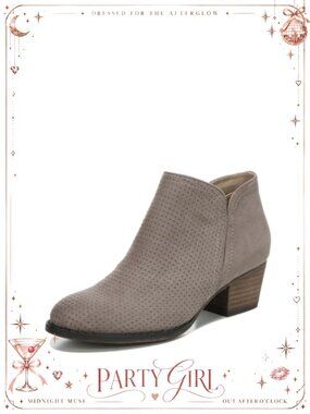 Womens Blake Ankle Bootie Closed Toe Block Heel Synthetic Slip On Fall